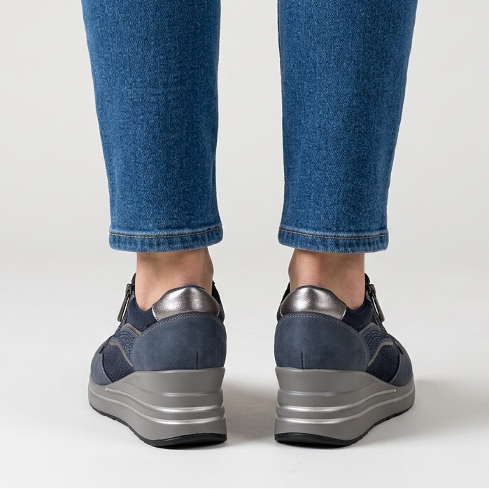 Tosca - Sneakers comoda donna con zeppa