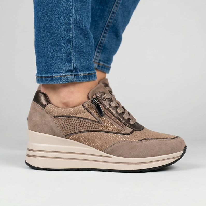 Tosca - Sneakers comoda donna con zeppa