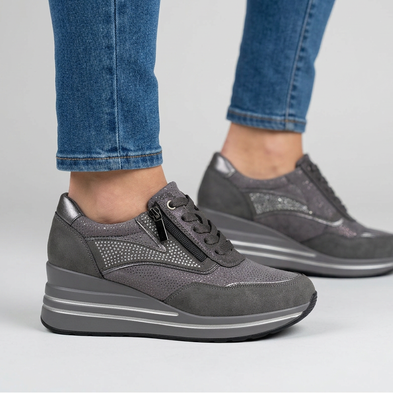 Tosca - Sneakers comoda donna con zeppa