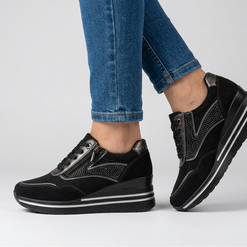 Tosca - Sneakers comoda donna con zeppa