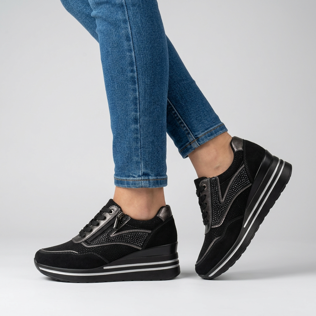 Tosca - Sneakers comoda donna con zeppa