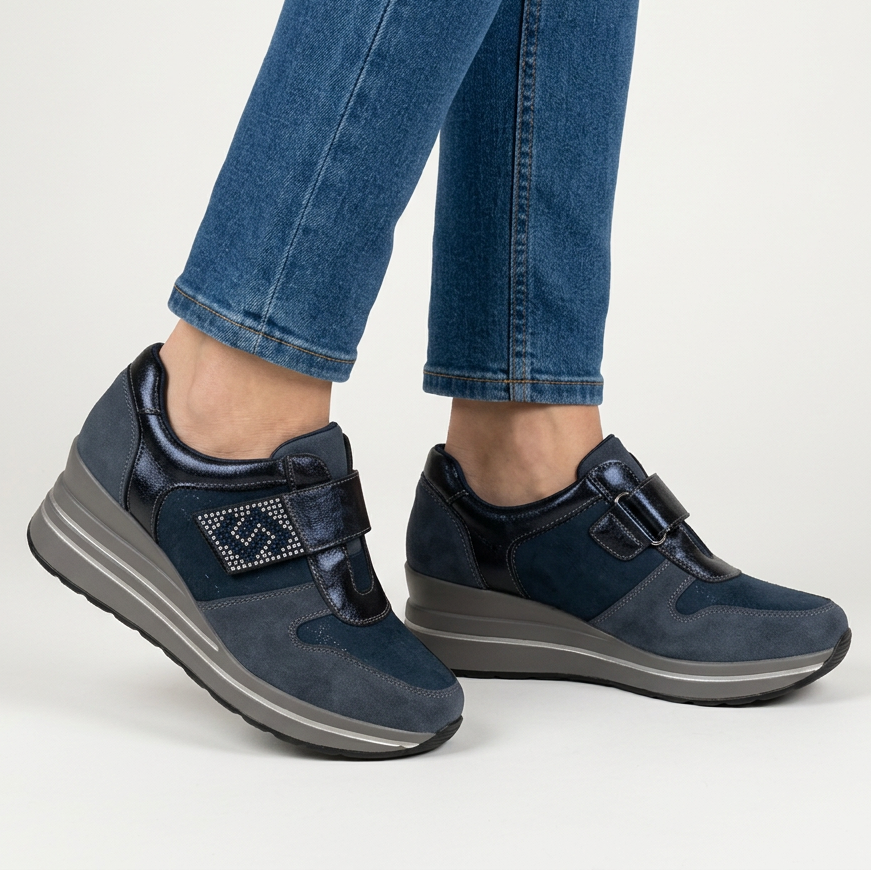 Zelinda - Sneakers comoda donna con zeppa