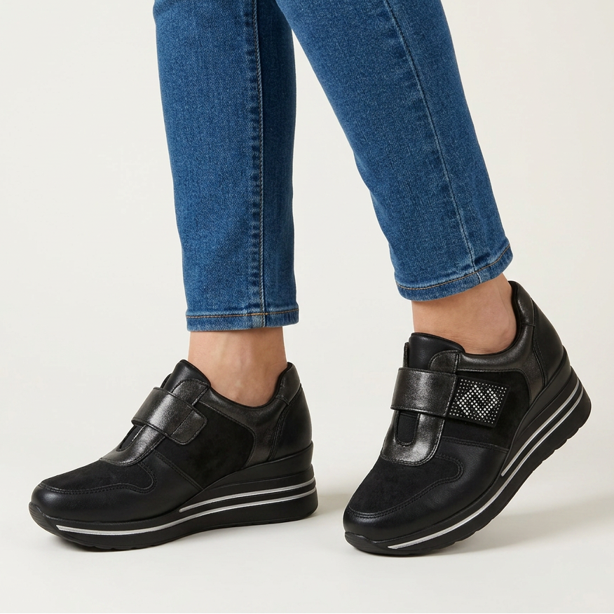 Zelinda - Sneakers comoda donna con zeppa