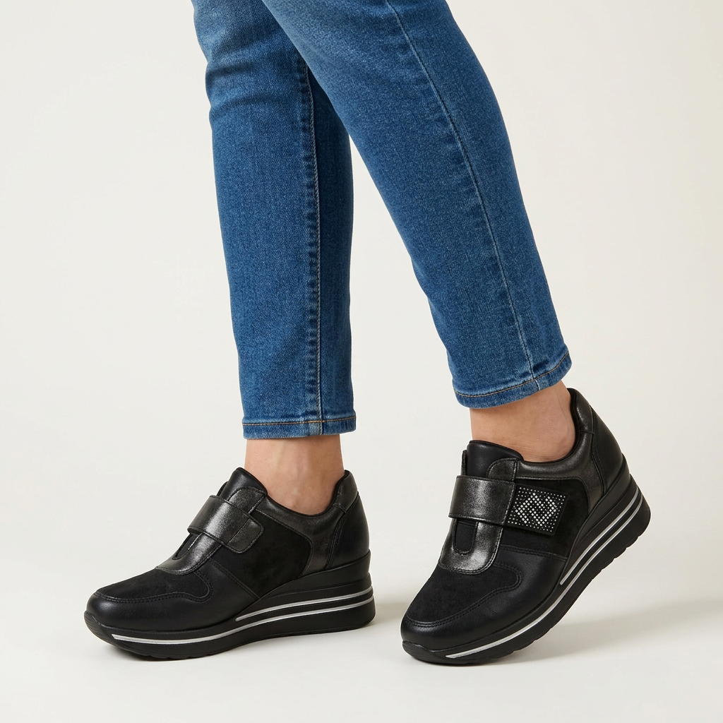 Zelinda - Sneakers comoda donna con zeppa