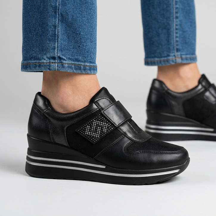 Zelinda - Sneakers comoda donna con zeppa