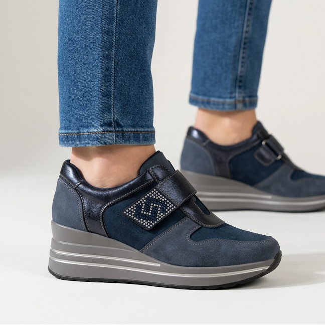 Zelinda - Sneakers comoda donna con zeppa